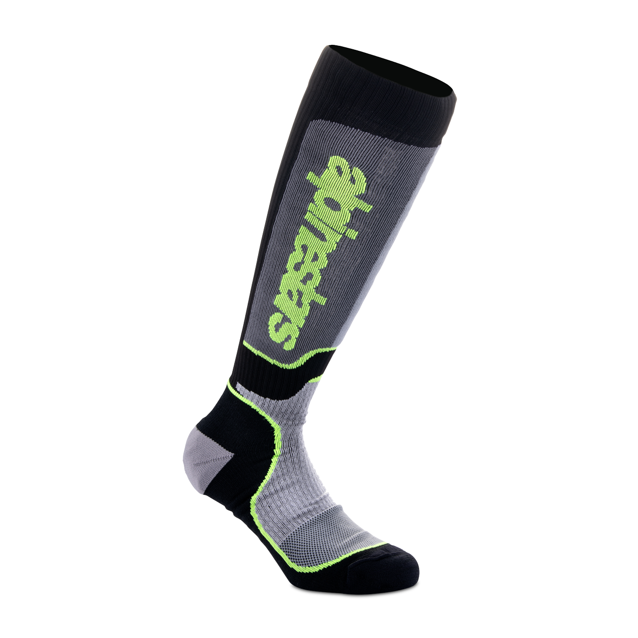 Skarpety Cross Alpinestars Plus Czarny/Szary/Żółty FluorescencyjnyL