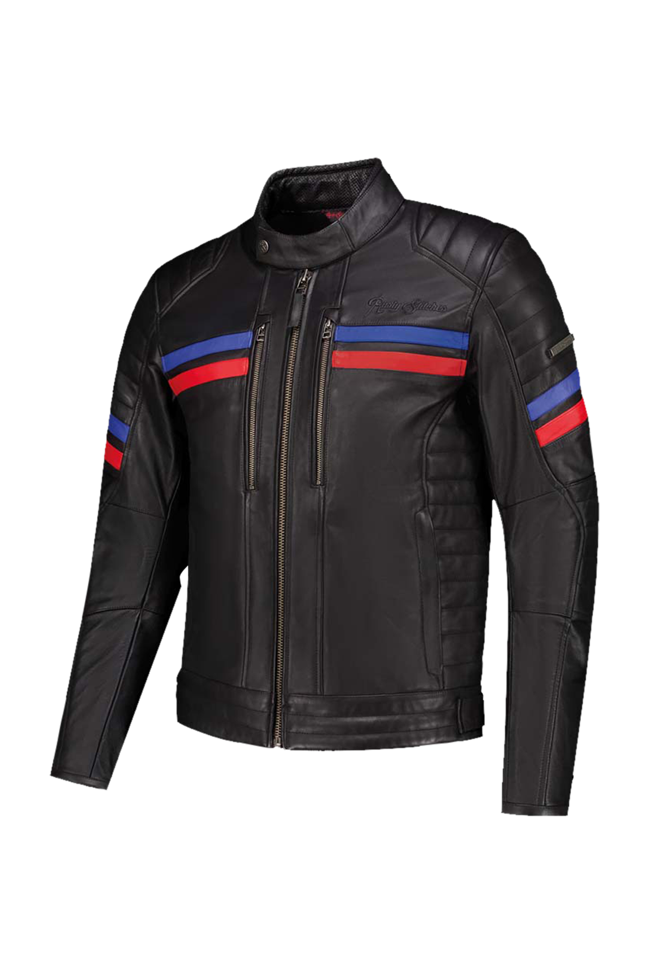 Kurtka Motocyklowa Rusty Stitches Steve Czarny/Czerwony/Niebieski4XL