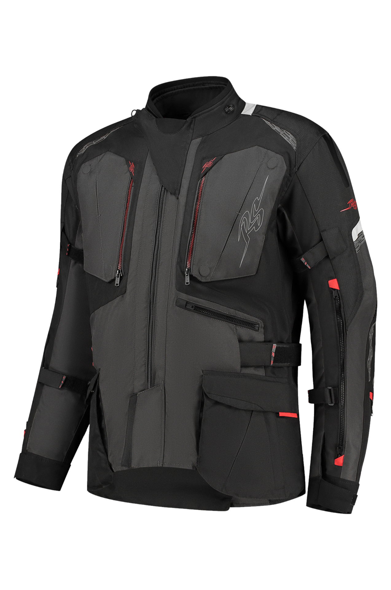 Kurtka Motocyklowa Rusty Stitches Cliff Czarny/Szary/CzerwonyM