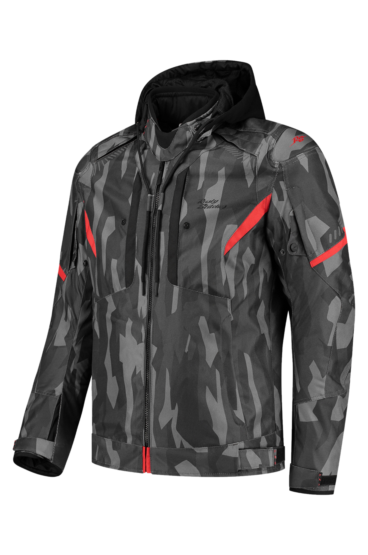 Kurtka Motocyklowa Rusty Stitches Dylan Czarny/Moro/CzerwonyM