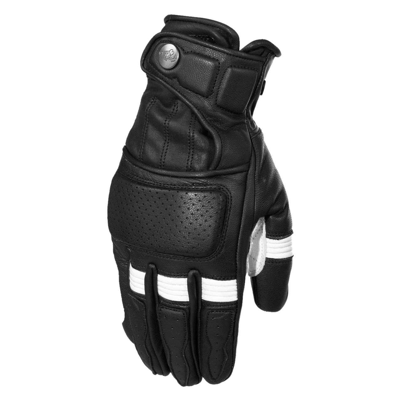 Rękawice Motocyklowe Rusty Stitches Calvin Czarny/Złamany BiałyS