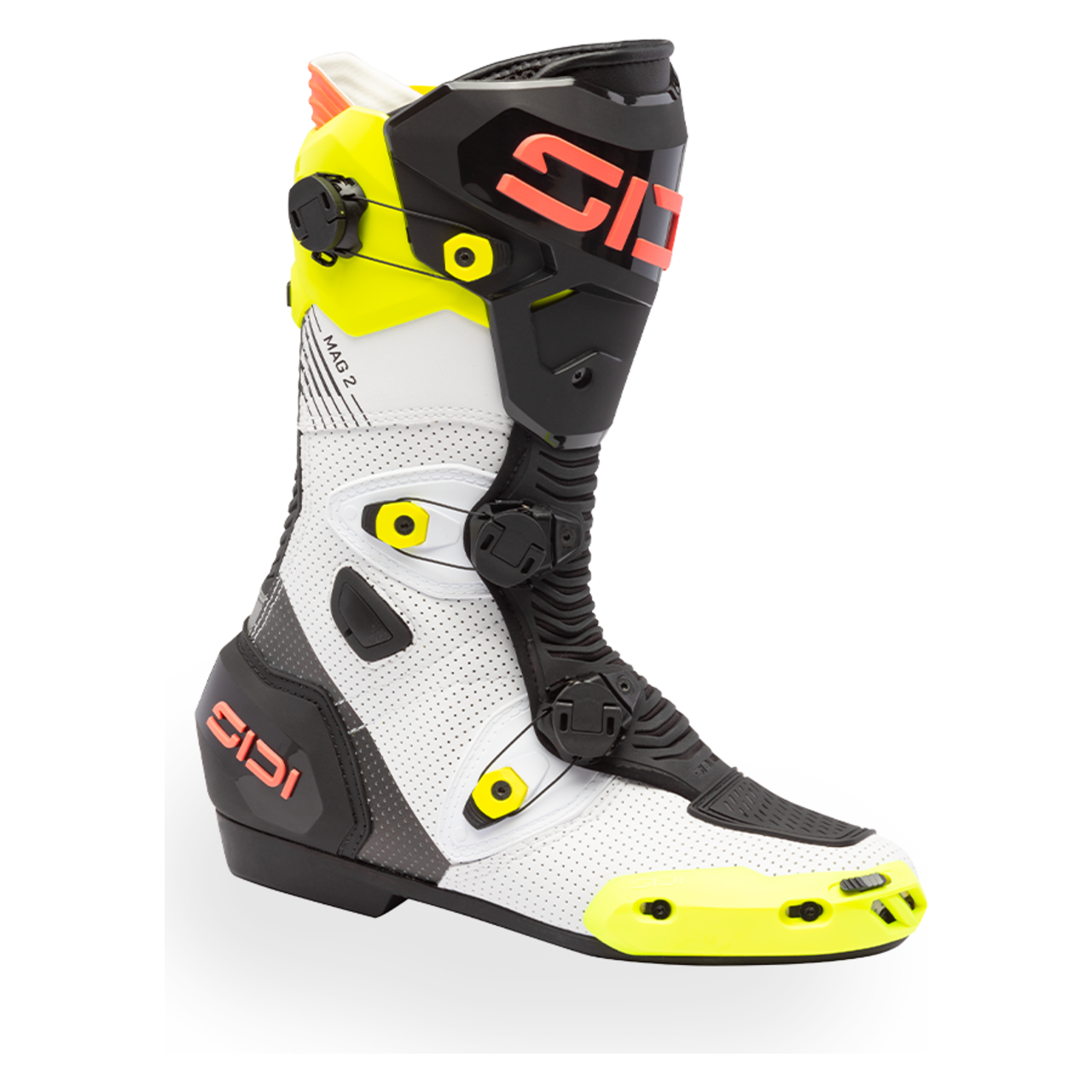 Buty Motocyklowe Sidi Mag 2 Air 2026 Żółty Fluorescencyjny/Koralowy Fluorescencyjny42