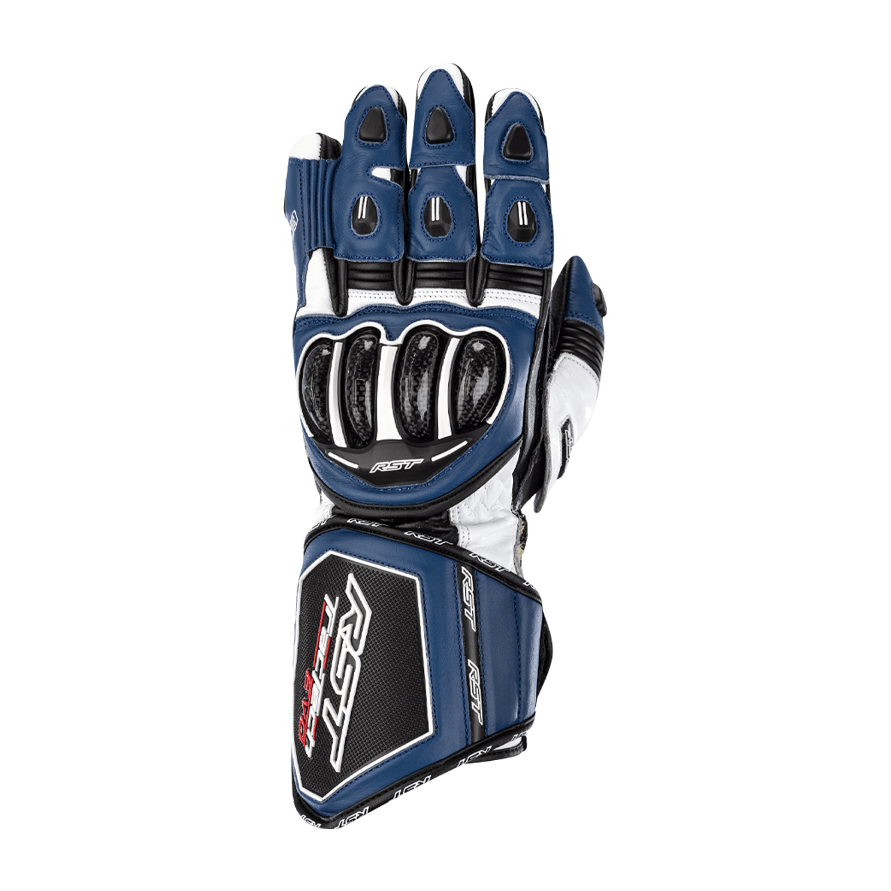 Rękawice Motocyklowe RST TracTech Evo 4 Niebieski/Złamany Biały/CzarnyL