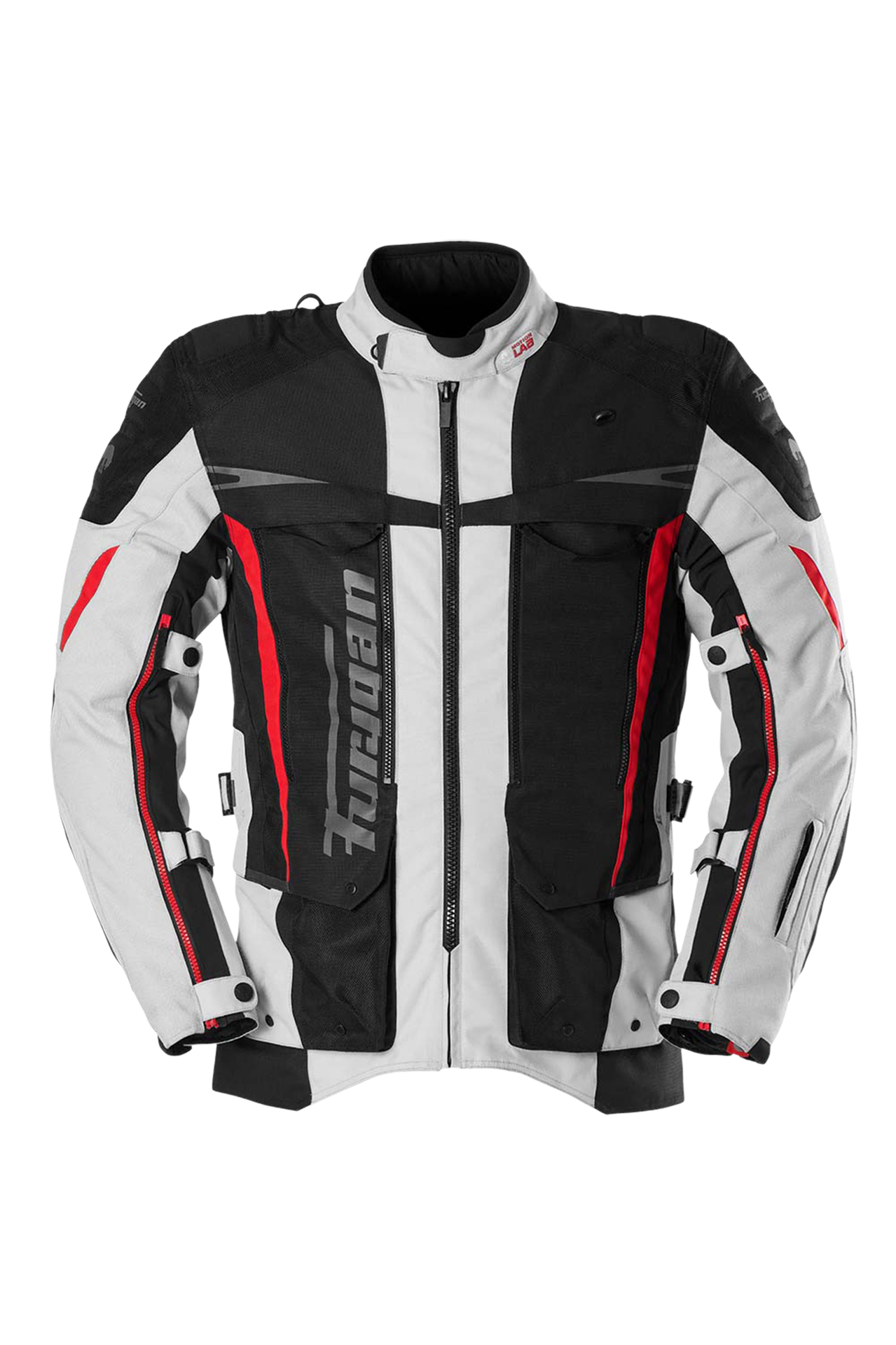 Kurtka MC Furygan Montroc Kevlar® Czarny/Perłowy/Czerwony3XL