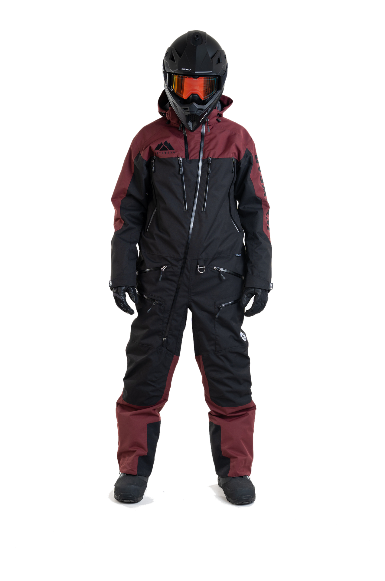 Kombinezon Jednoczęściowy Jethwear The One V2 (2025) Shell Czarny/Bordowy4XL