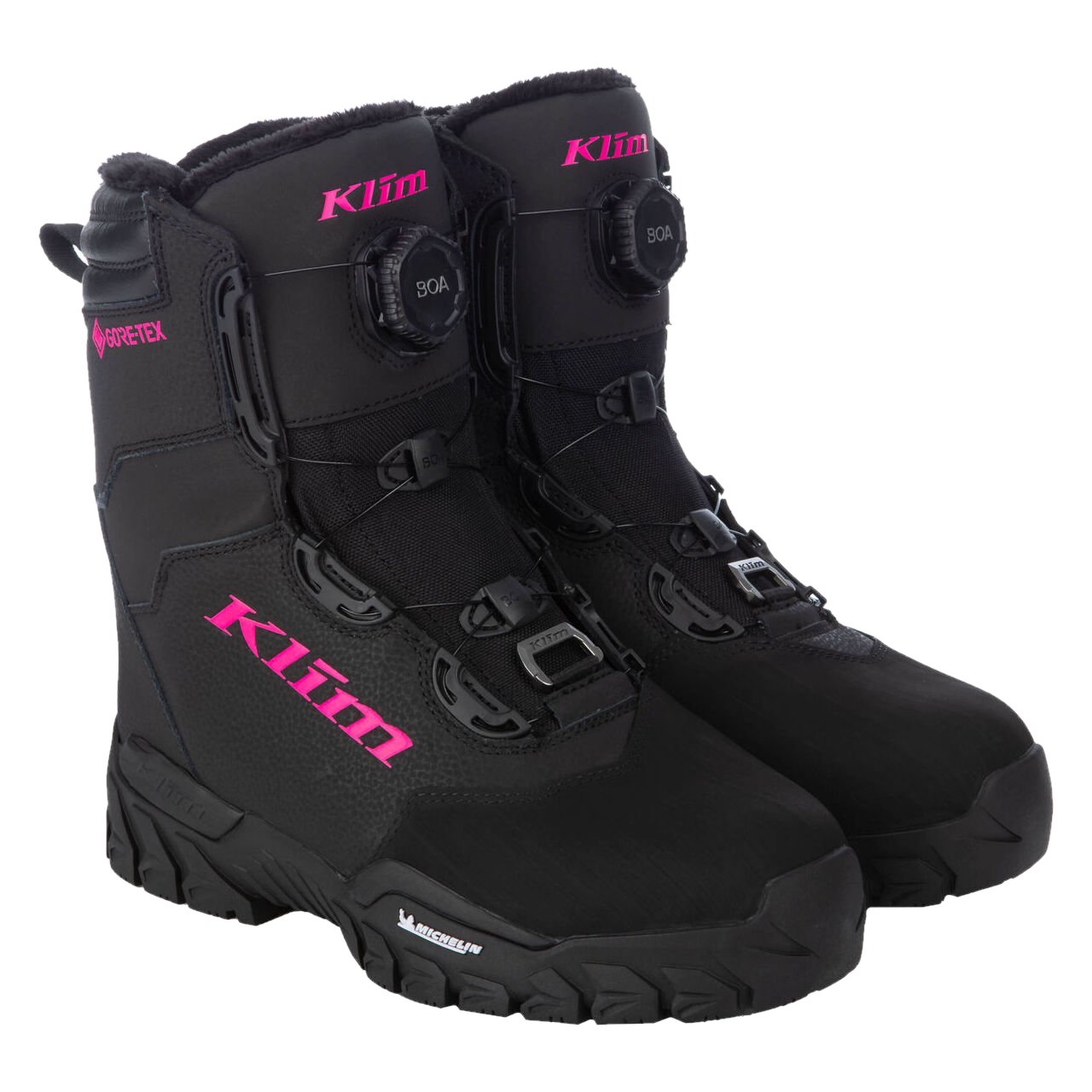 Buty na Skuter Śnieżny Klim Fierce GTX BOA Damskie Czarno - Różowy Glo41