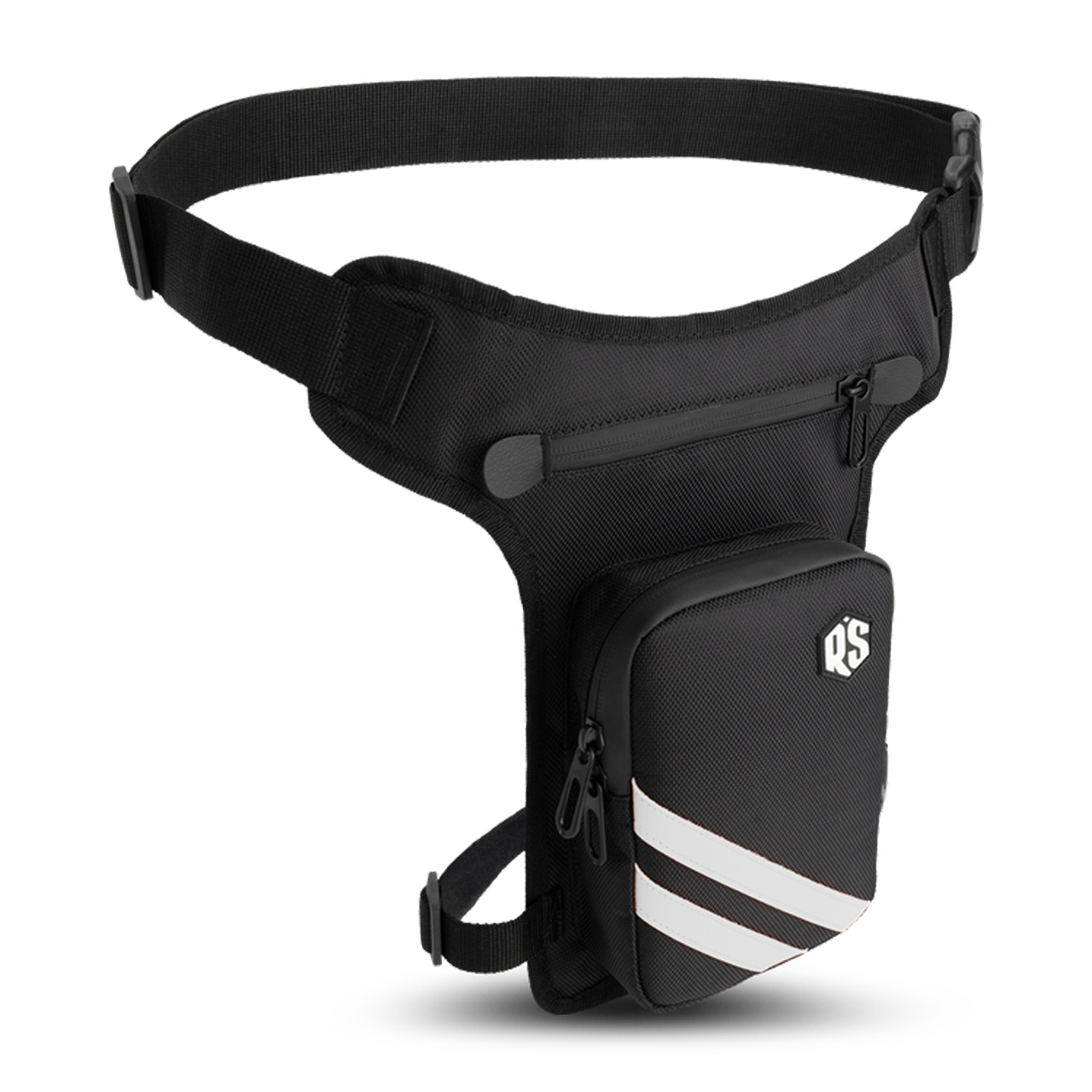 Saszetka Udowa Rusty Stitches Gordon V2 Czarny/Złamany Biały