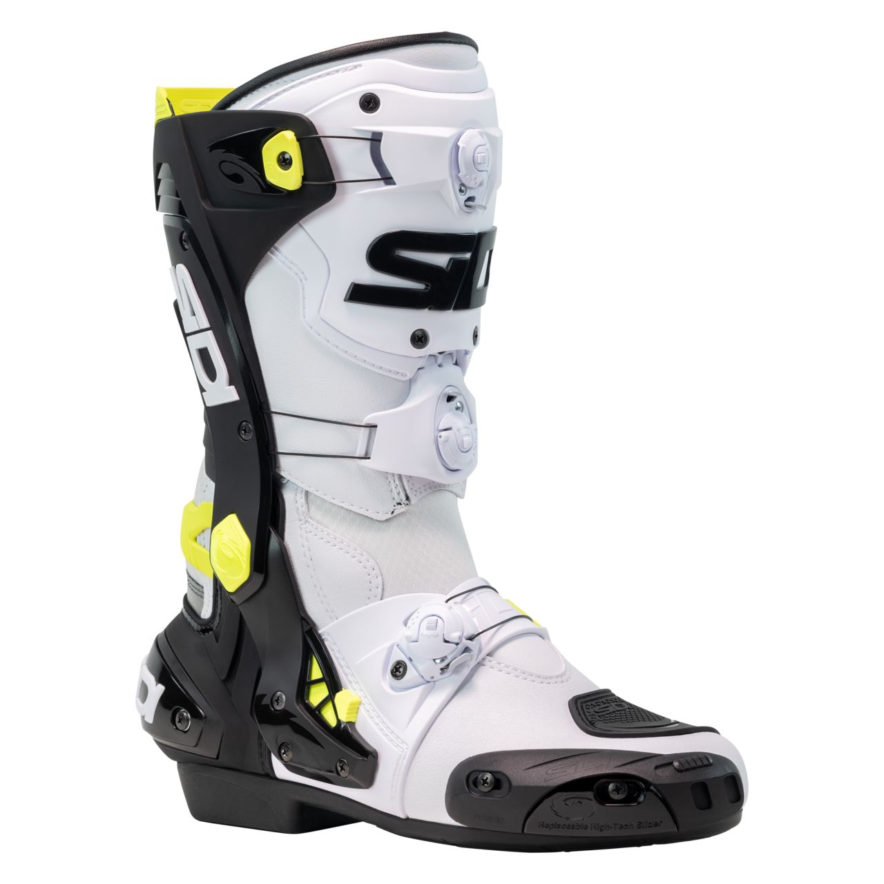 Buty Motocyklowe Sidi Rex Złamany Biały/Czarny/Żółty40