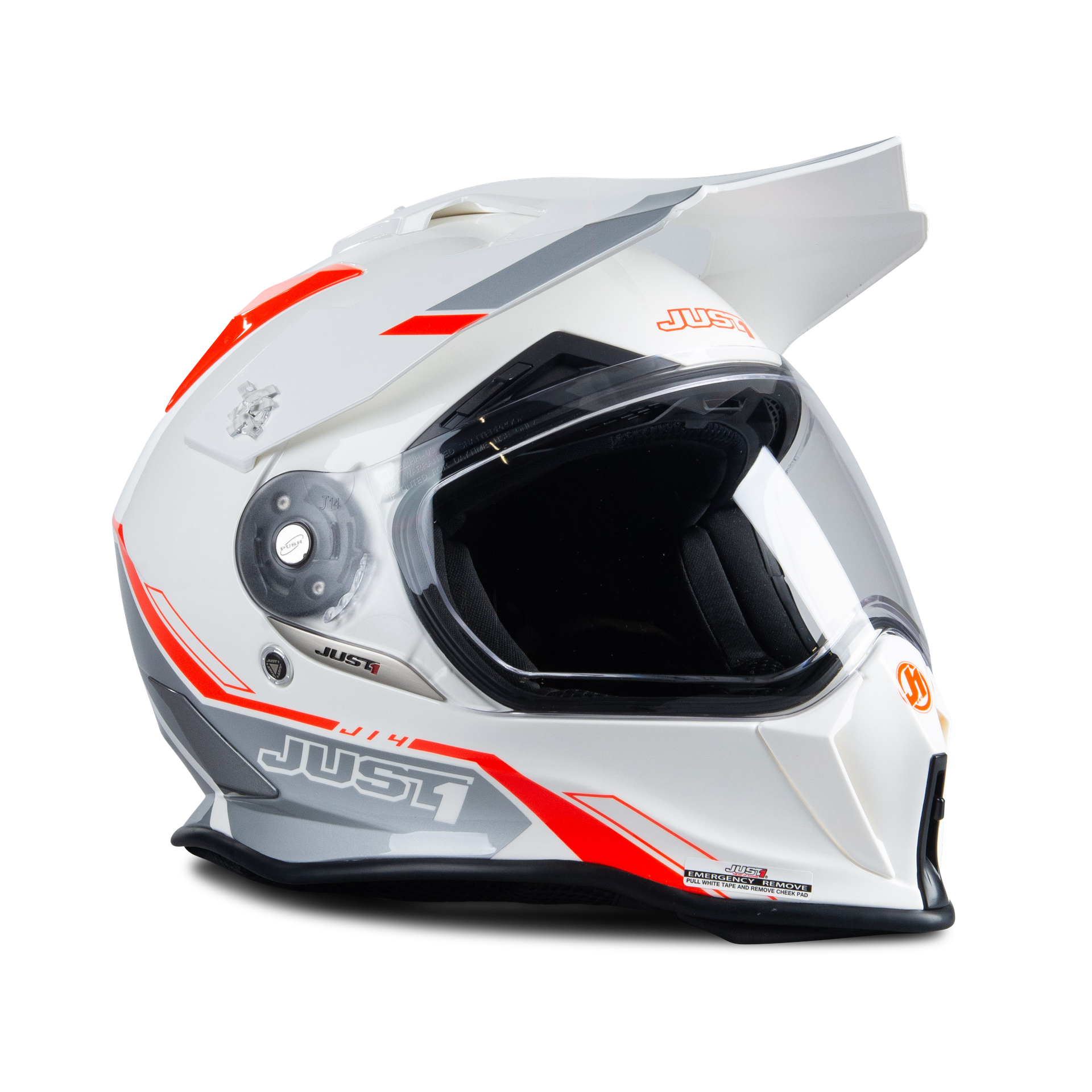 Kask Adventure Just1 J14 Line Złamany BiałyXS