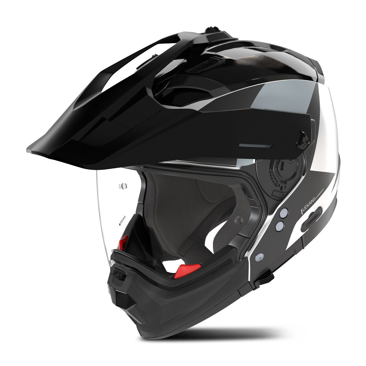Kask Adventure Nolan N70-2 X Turbine Biały/Czarny/Szary MetalXXL
