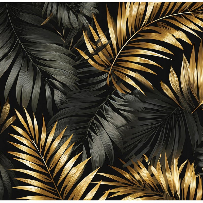 Fototapeta Liście Abstrakcja Glamour 250x175 cm Tapeta Do Sypialni Salonu Kuchni Na Flizelinie