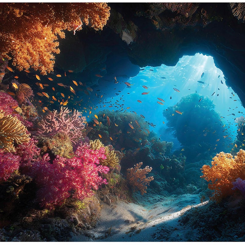 Fototapeta Ocean Rafa koralowa Natura 350x250 cm Tapeta Do Sypialni Salonu Kuchni Na Flizelinie