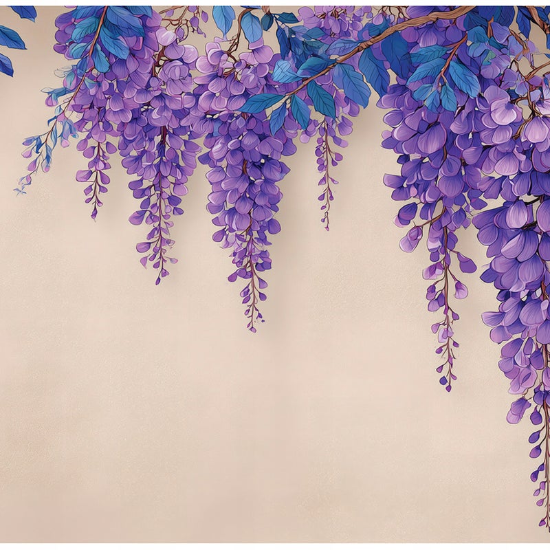 Fototapeta Kwiaty Wisteria Wiszące 250x175 cm Tapeta Do Sypialni Salonu Kuchni Na Flizelinie