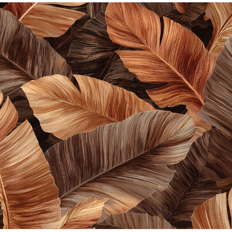 Fototapeta Liście Abstrakcja Brązowy 400x280 cm Tapeta Do Sypialni Salonu Kuchni Na Flizelinie