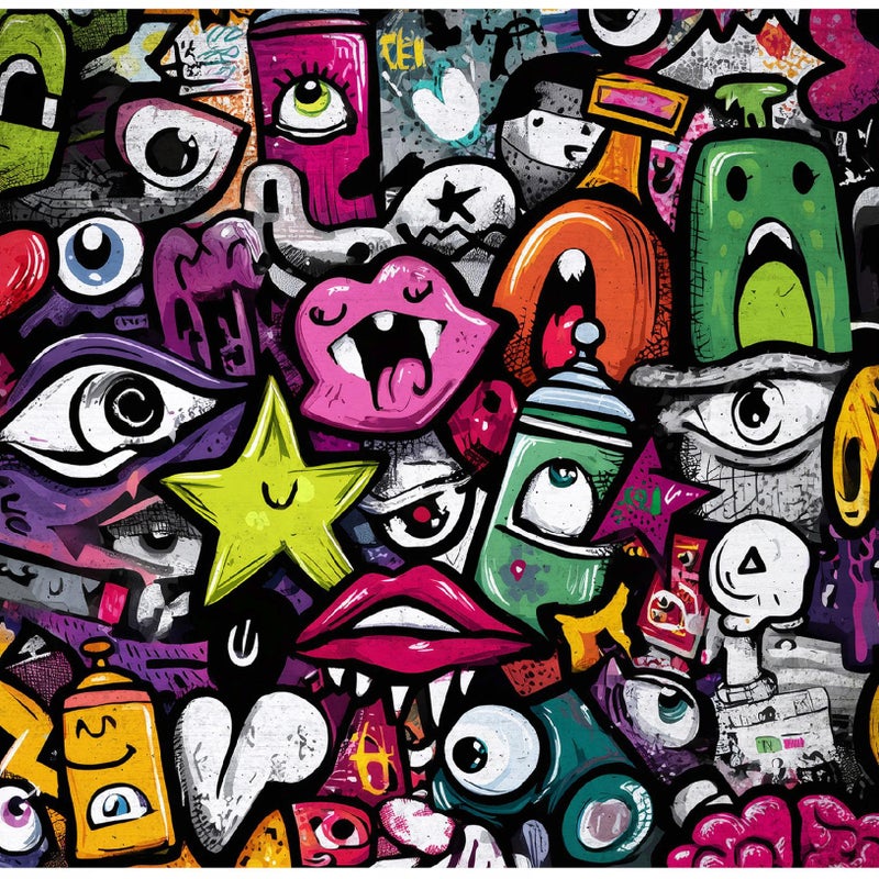 Fototapeta Dla Chłopca Dzieci Graffiti 300x210 cm Tapeta Do Pokoju Dziecęcego Na Flizelinie