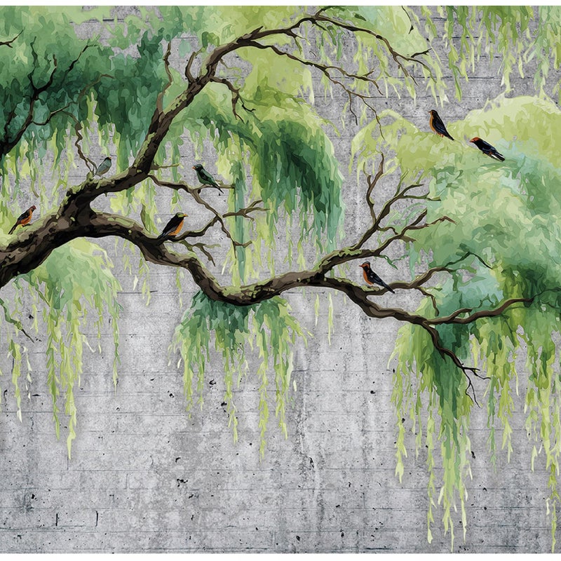 Fototapeta Drzewo Beton Abstrakcja 250x175 cm Tapeta Do Sypialni Salonu Kuchni Na Flizelinie