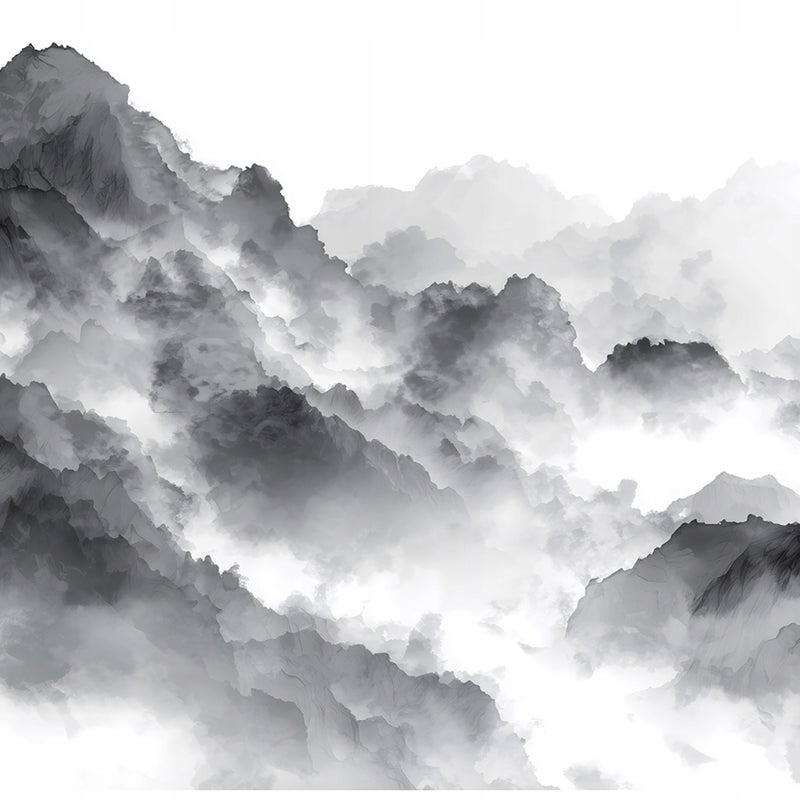 Fototapeta Góry Natura Czarno-biały 400x280 cm Tapeta Do Sypialni Salonu Kuchni Na Flizelinie