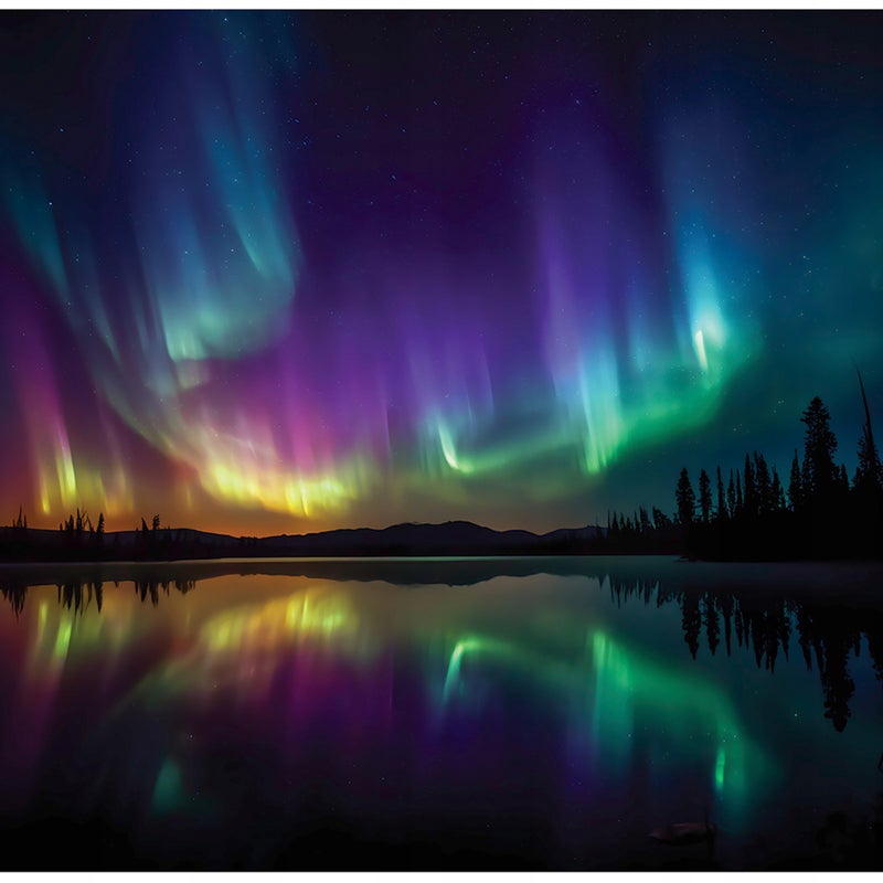 Fototapeta Zorza polarna Natura Krajobraz 400x280 cm Tapeta Do Sypialni Salonu Kuchni Na Flizelinie