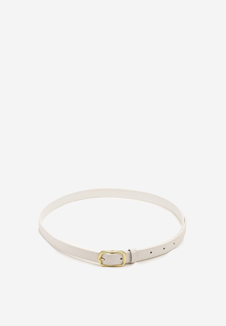 Biały Pasek Ozdobiony Klamrą Mevenia