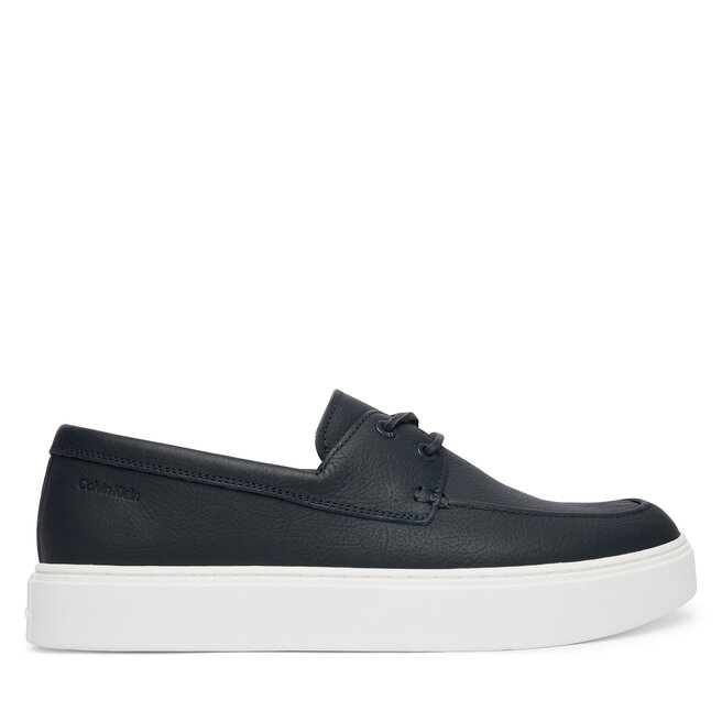 Półbuty Calvin Klein Hybrid Clean Boat Shoe Lth HM0HM02233 Granatowy