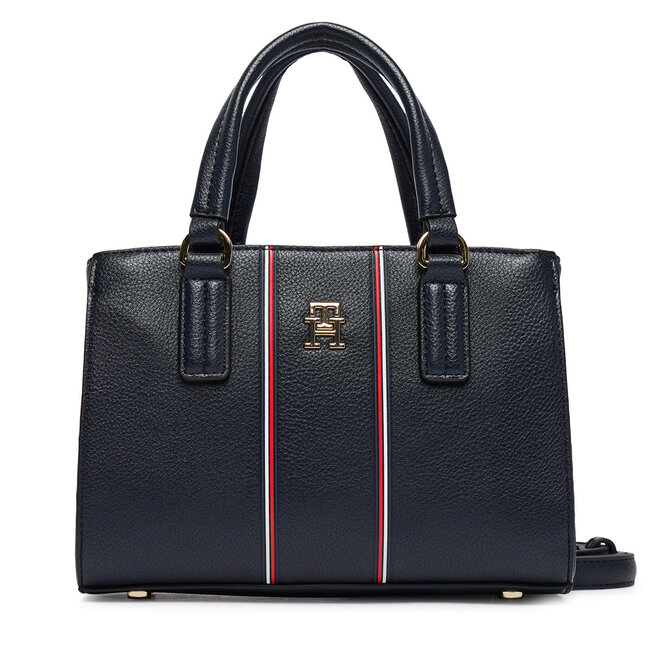 Torebka Tommy Hilfiger Th Daily Mini Tote Corp AW0AW18642 Granatowy