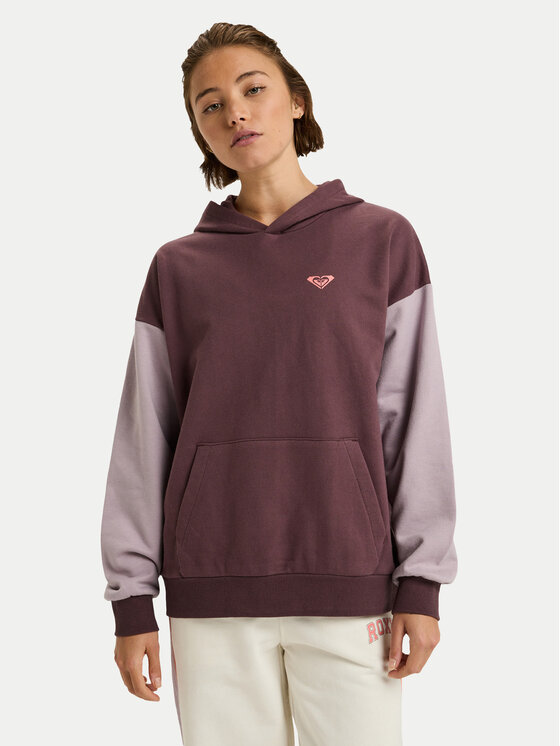 Roxy Bluza Essential Energy ERJFT05009 Bordowy Regular Fit