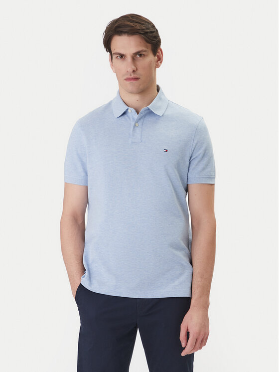 Tommy Hilfiger Polo 1985 MW0MW17770 Błękitny Regular Fit