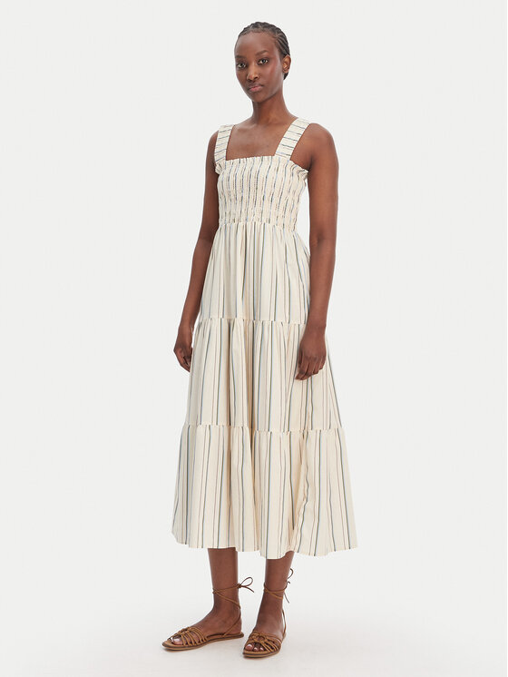 Seafolly Sukienka letnia Faithfull 55649-DR Beżowy Regular Fit