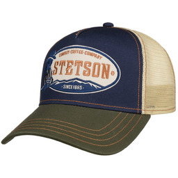 Czapka Trucker Cowboy Coffee Company by Stetson, niebiesko-oliwkowy, One Size