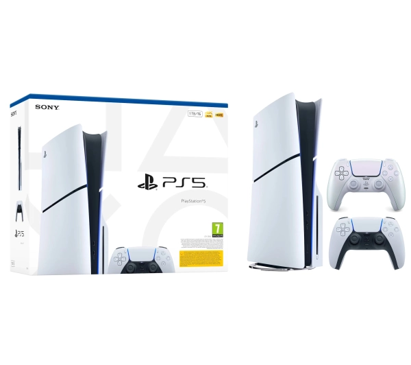 Sony PlayStation 5 Slim E Chassis PS5 1TB z napędem + Dodatkowy Pad Chroma Pearl