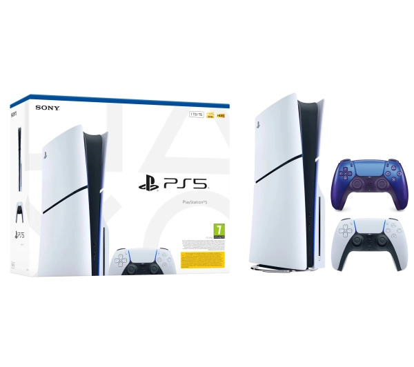 Sony PlayStation 5 Slim E Chassis PS5 1TB z napędem + Dodatkowy Pad Chroma Indigo