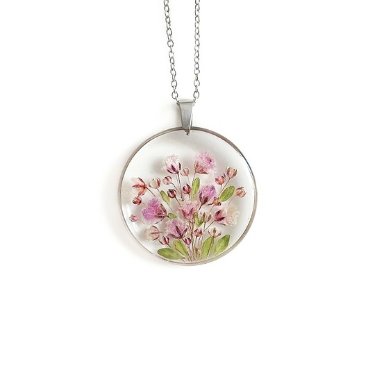 Naszyjnik z kwiatami, prezent dla babci