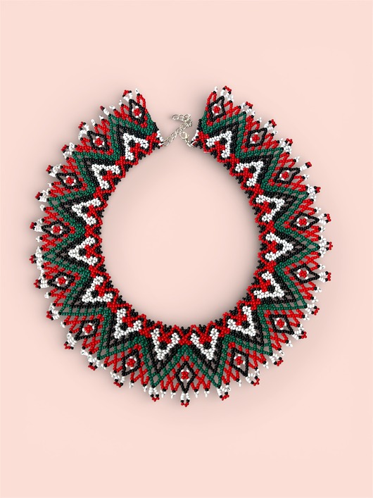 Lemkowska krywulka z czeskiego koralika