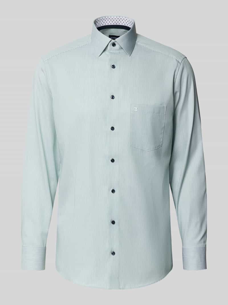 Koszula biznesowa o kroju regular fit z kołnierzykiem typu kent