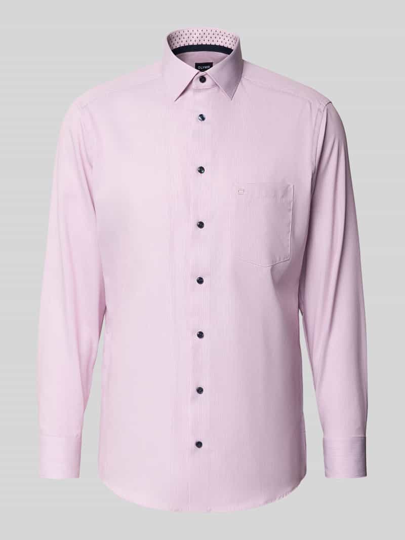 Koszula biznesowa o kroju regular fit z kołnierzykiem typu kent