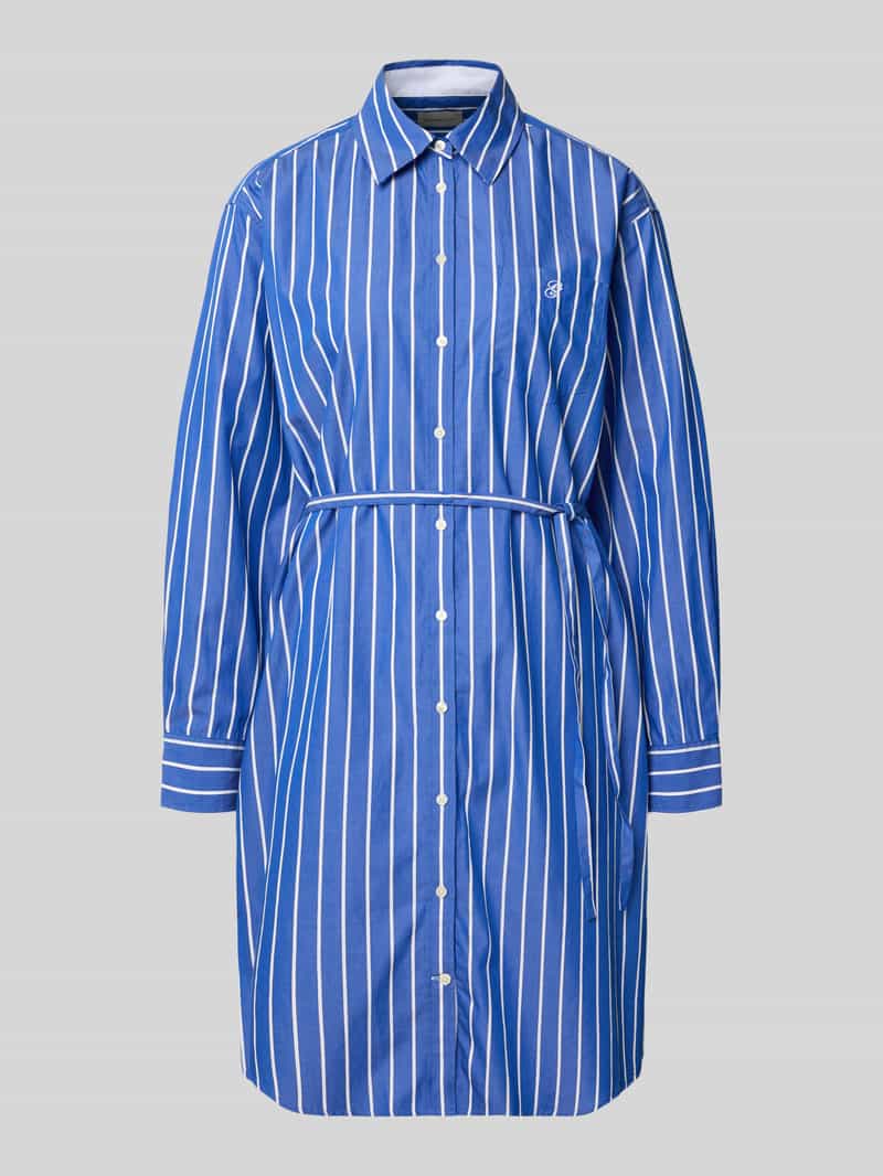 Sukienka koszulowa o długości do kolan z wiązanym paskiem