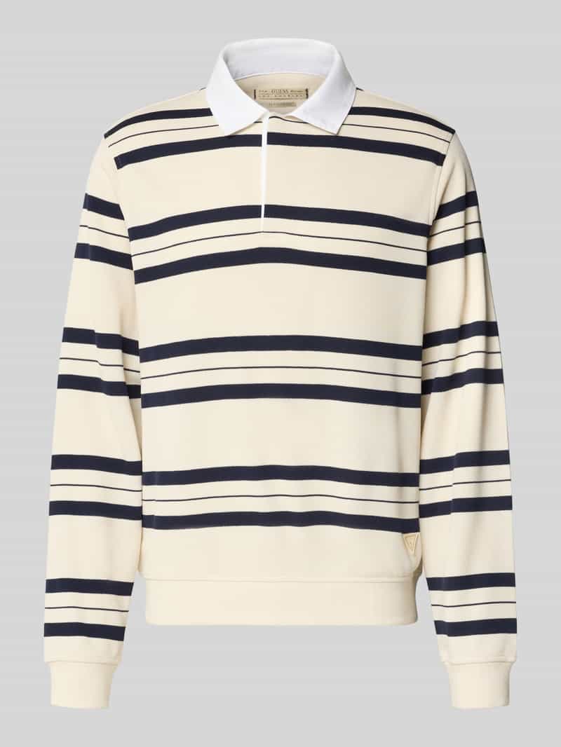 Koszulka polo o kroju regular fit ze wzorem w paski