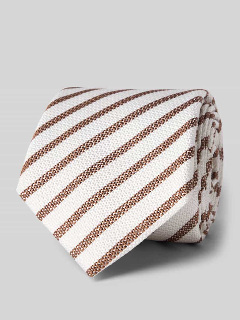 Krawat z jedwabiu ze wzorem na całej powierzchni (8 cm)