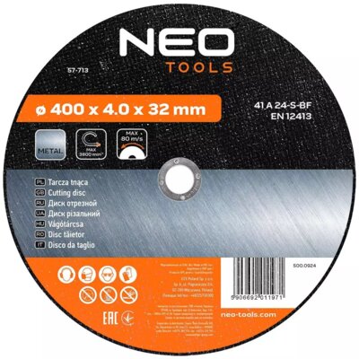NEO TOOLS Tarcza do cięcia 57-713 400 mm