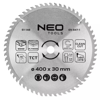 NEO TOOLS Tarcza do cięcia 61-148 400 mm