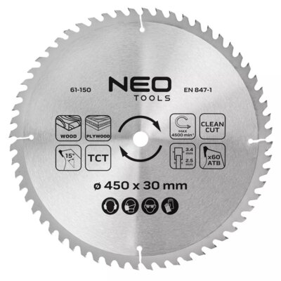 NEO TOOLS Tarcza do cięcia 61-150 450 mm