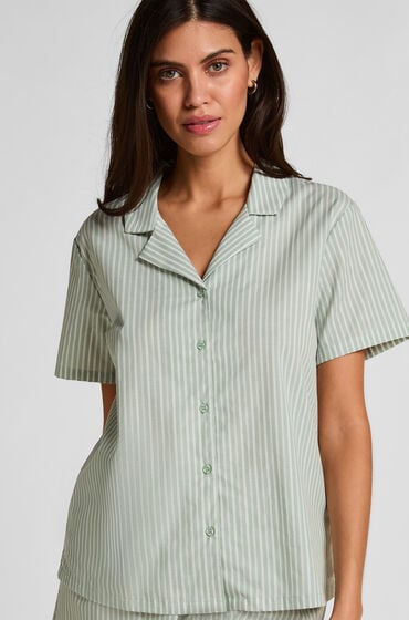 Hunkemöller Tkana bluza w paski Zielony