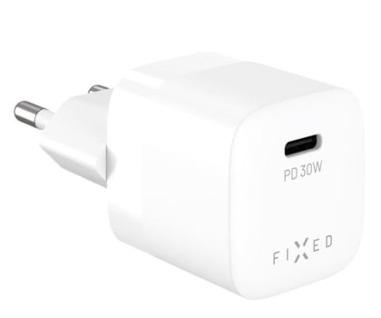 FIXED Ładowarka sieciowaUSB-C GaN Charger 30W Mini biały