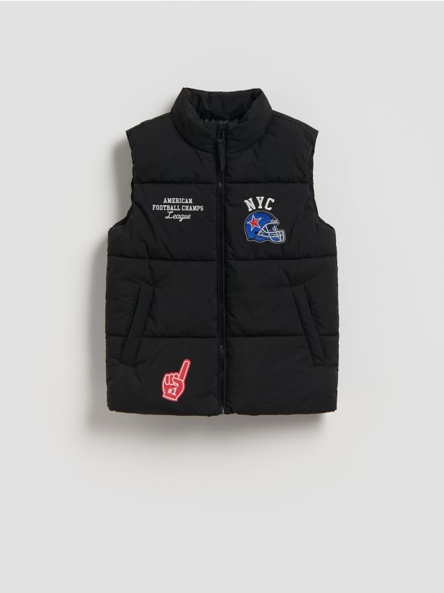 Reserved - Kamizelka z kieszeniami - czarny