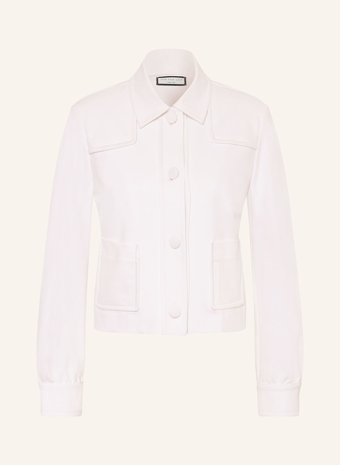 Sem Per Lei Żakiet Pudełkowy Z Dżerseju weiss