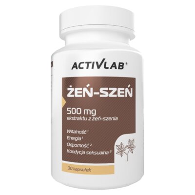 ACTIVLAB Żeń-Szeń 500 mg (30 kaps.) - suplement diety