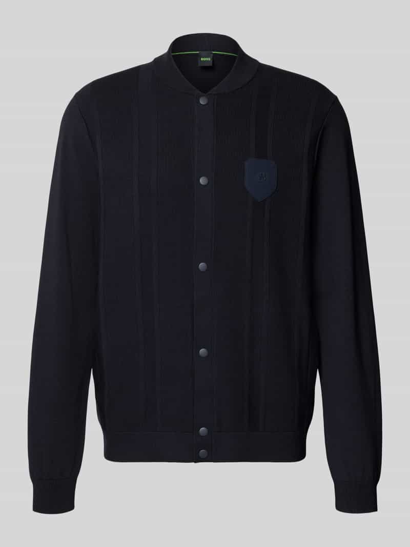 Kurtka o kroju regular fit z dzianiny z mieszanki wiskozy model ‘KN_BB BC LUX FZ’