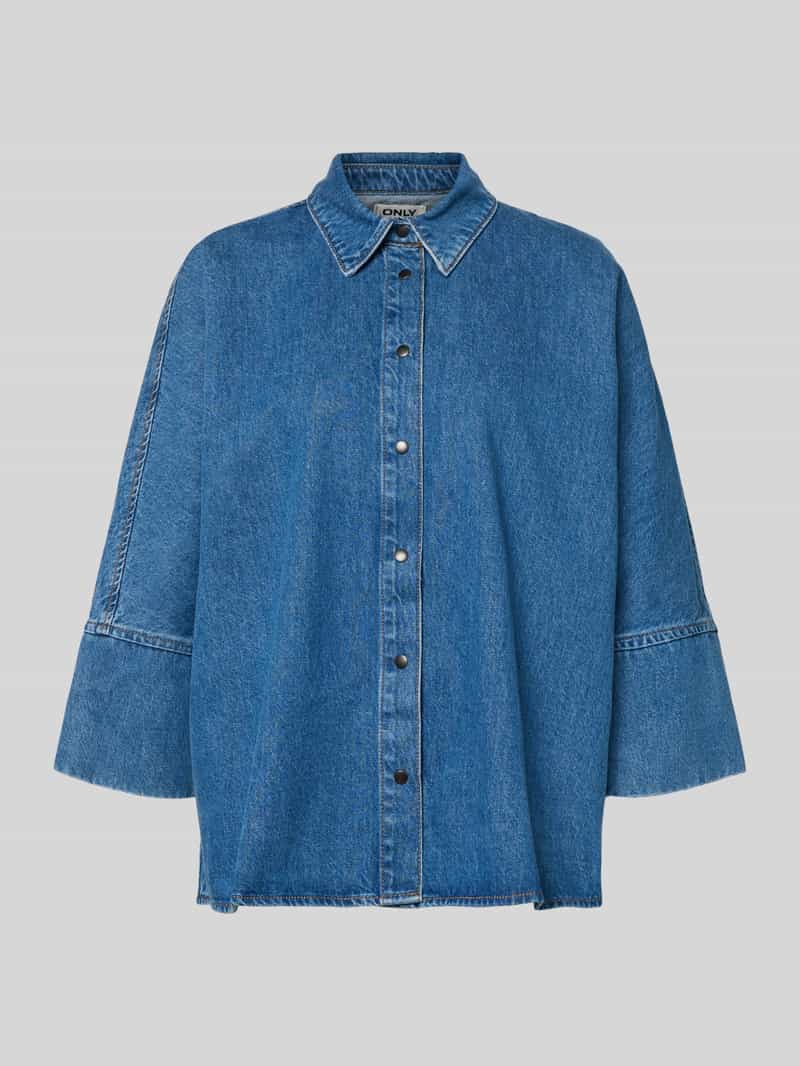 Bluzka jeansowa o luźnym kroju z czystej bawełny model ‘GRACE’