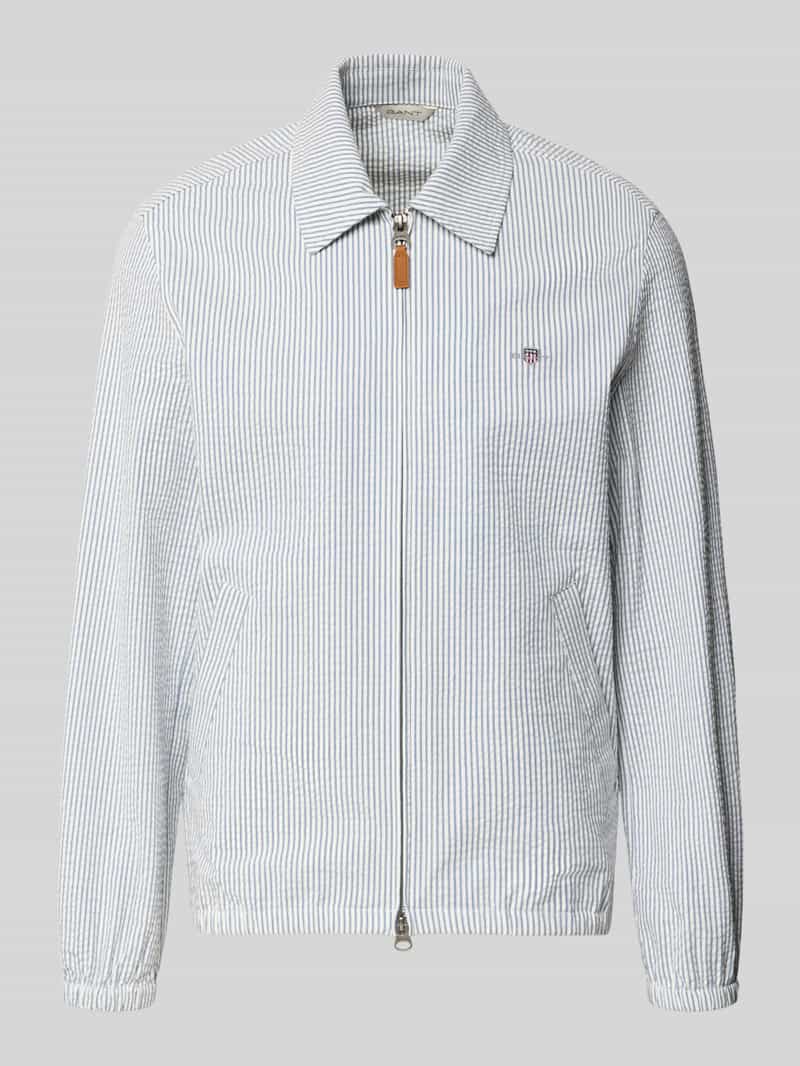 Kurtka z dwustronnym zamkiem błyskawicznym i wyhaftowanym logo