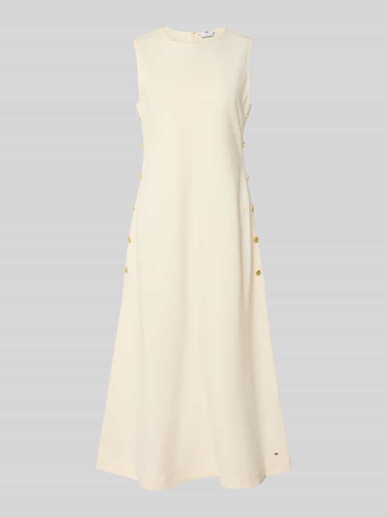 Sukienka etui taliowana z mieszanki bawełny